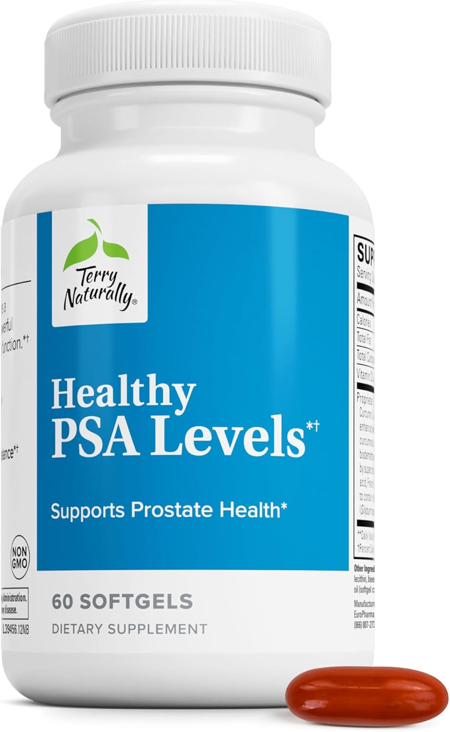 Terry Naturally Healthy PSA Levels - Suplemento para la salud prostática y equilibrio hormonal - 60 cápsulas blandas
