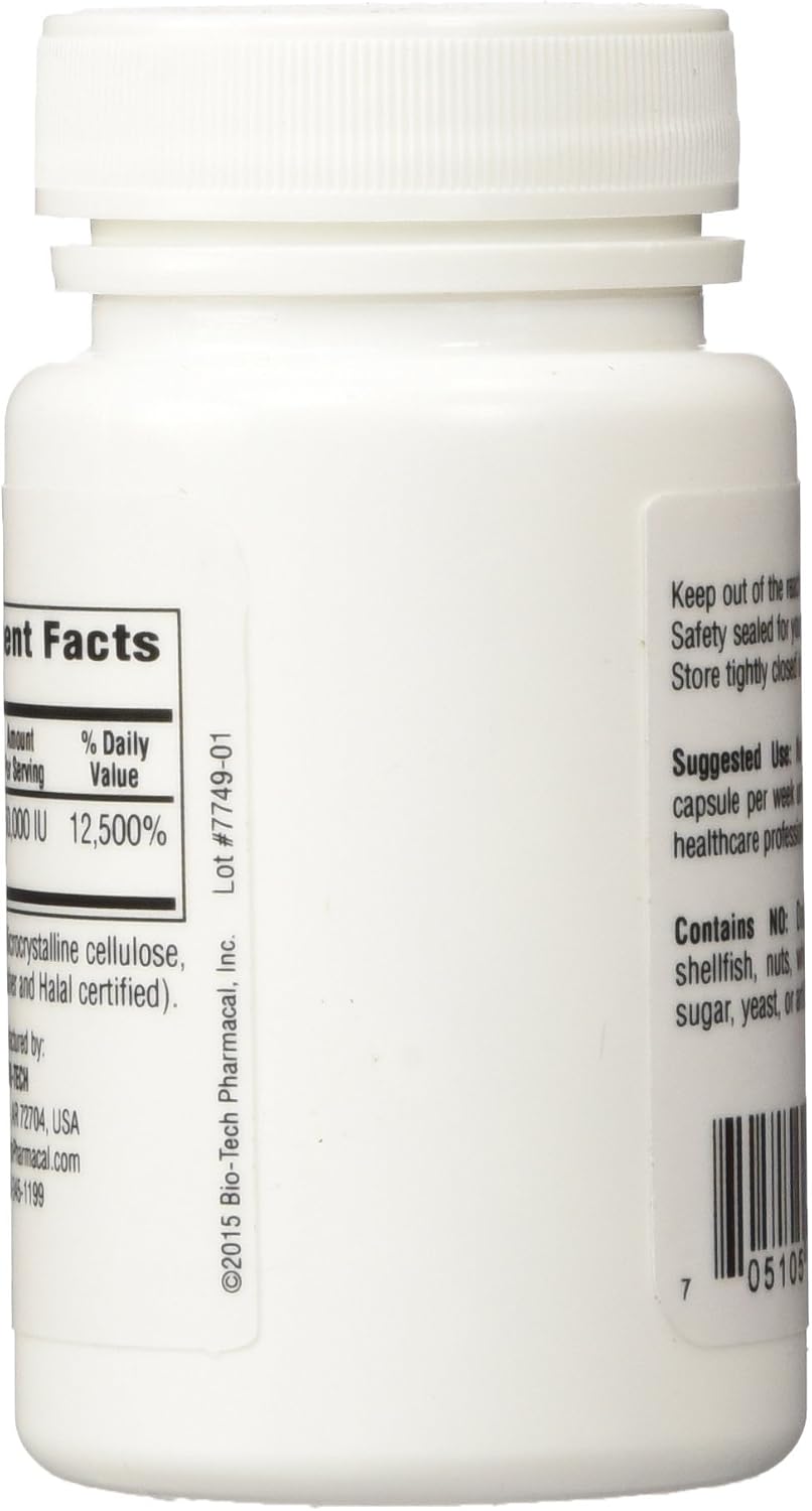 BioTech Pharmacal D3-50 (50.000 UI) - 100 Cápsulas