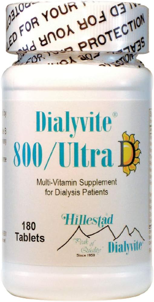 Dialyvite 800 Ultra D - Multivitamínico para Pacientes de Diálisis - 180 Comprimidos (6 Meses de Suministro)