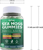 Fitfido Gominolas de Musgo de Mar Irlandés 3000mg con Bladderwrack, 60 unidades