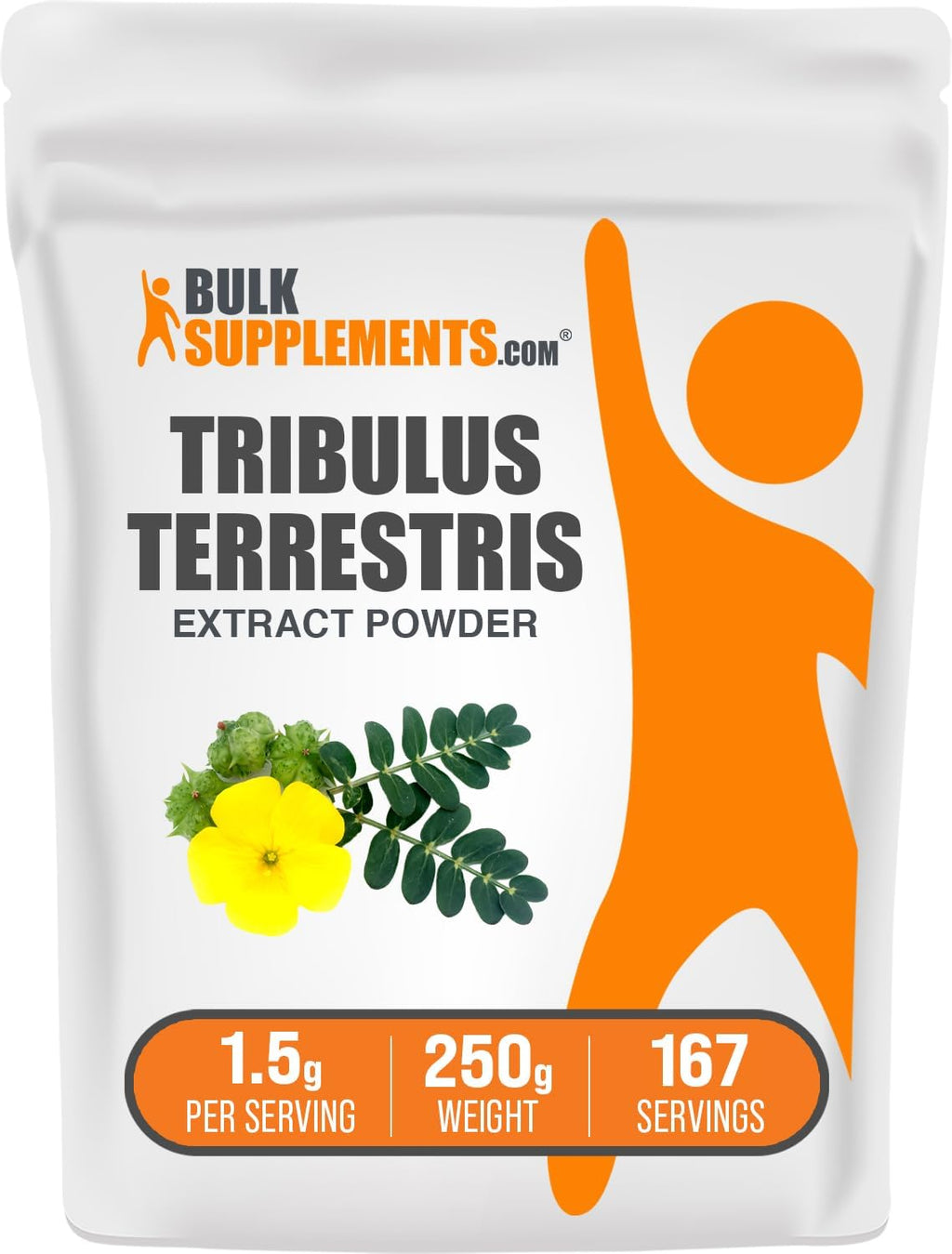 BulkSupplements Tribulus Terrestris Extract Powder - Gluten-Free Herbal Supplement, 1.5g per Serving, 250g
