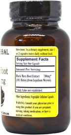 Barlowe's Herbal Elixirs Black Maca | Extracto de Raíz de Maca Peruana | 700 mg por Cápsula | 60 Cápsulas Vegetales (Vegano, Kosher, Halal) | Envase de Vidrio | Probado por Terceros