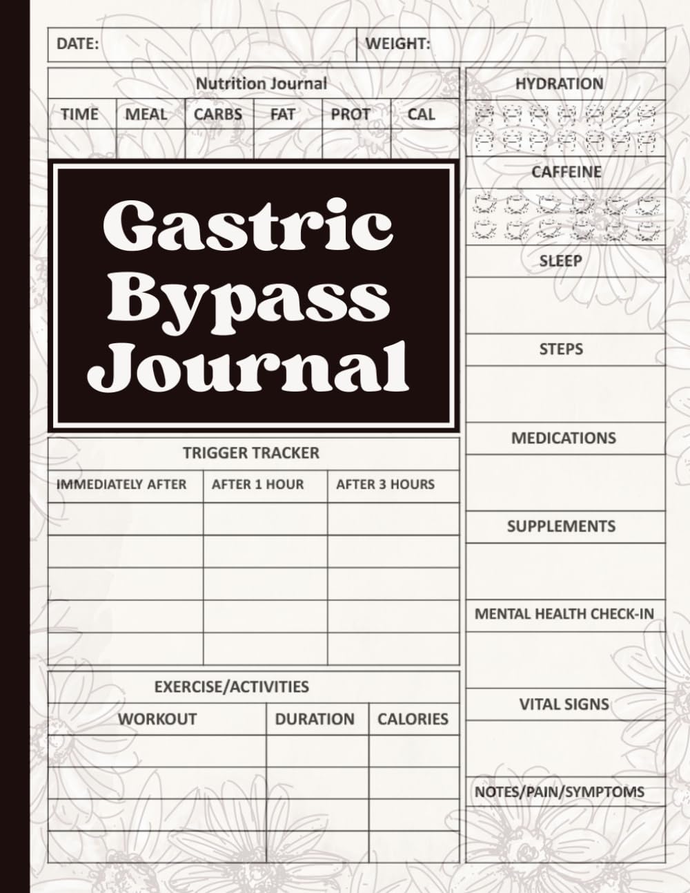 Gastric Bypass Journal: Daily bariatric weight loss surgery record for pre- and post-op, focusing on women’s bariatric surgery, with meal planning, a ... progress monitoring for a healthy lifestyle.