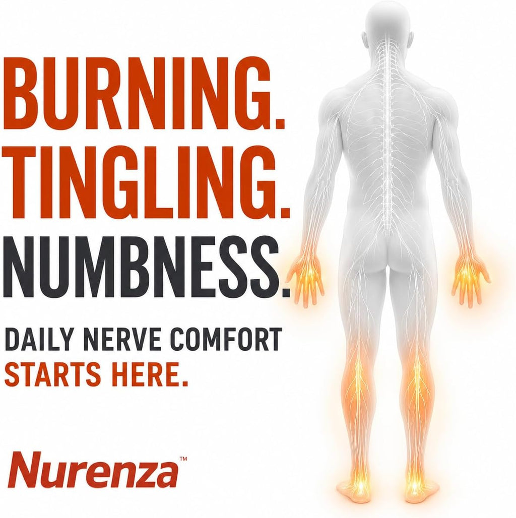 Vita Sciences Nurenza Nerve Health Supplement - Natural R-ALA 40x Stronger with Acetyl L-Carnitine and Benfotiamine - 60 Capsules
