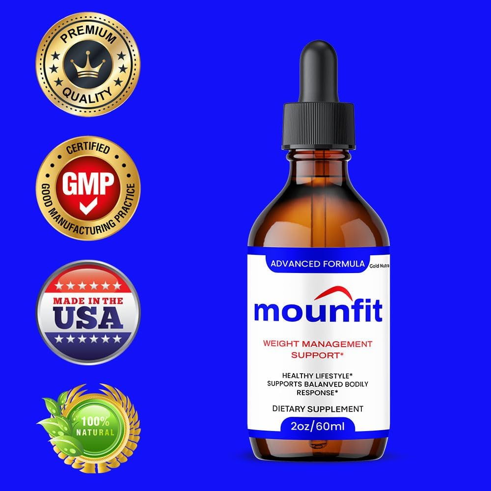 Mounfit Drops (Pack de 5) - Fórmula Natural - Suplemento Líquido para Hombres y Mujeres