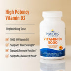 Nordic Naturals Vitamina D3 5000 UI, Sabor Naranja - 120 Mini Cápsulas Blandas