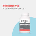 ARG Berberine 500 - 500 mg Berberina HCl - Apoyo Metabólico - 90 Cápsulas