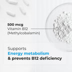 Biogenique Vitamina B12 Metilcobalamina 500 mcg - 90 Cápsulas