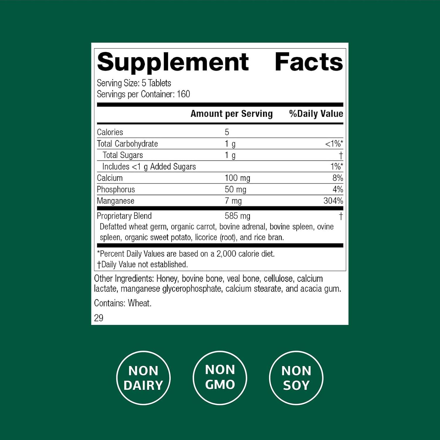 Standard Process Bio-Dent - Suplemento para la Salud Ósea y Dental - 800 Comprimidos