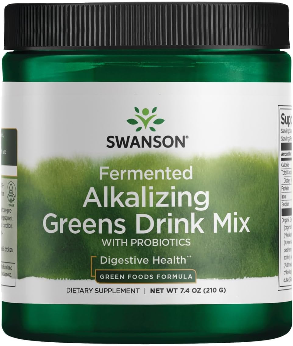 Swanson Fermented Alkalizing Greens Drink Mix 210 g