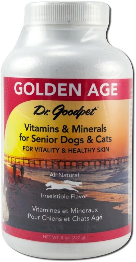 Dr. Goodpet Golden Age Formula Multivitamínico y Mineral en Polvo para Perros y Gatos Senior