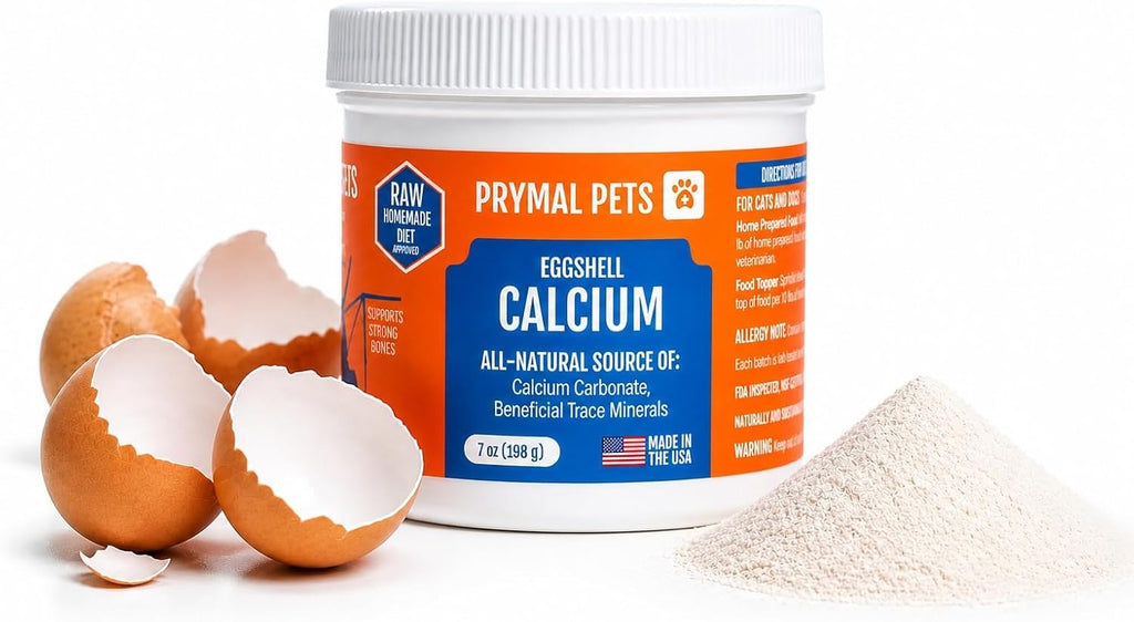 Eggshell Calcium for Pets - 12 oz. Polvo de Cáscara de Huevo Natural, Suplemento Mineral Ultra Puro para Gatos y Perros