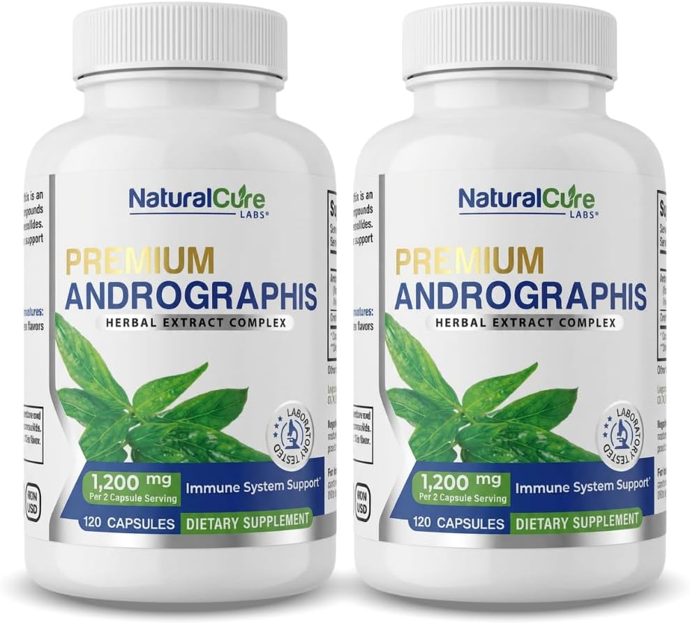 Extracto Premium de Andrographis Paniculata 1200 mg (100 mg Andrographólidos) - 120 Cápsulas Veganas