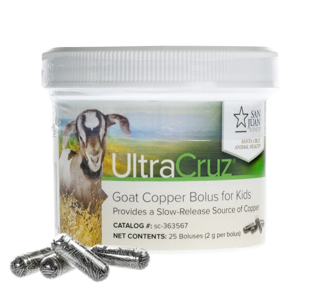 UltraCruz Suplemento Bolus de Cobre para Cabras para Cabritos, 25 unidades x 2 g