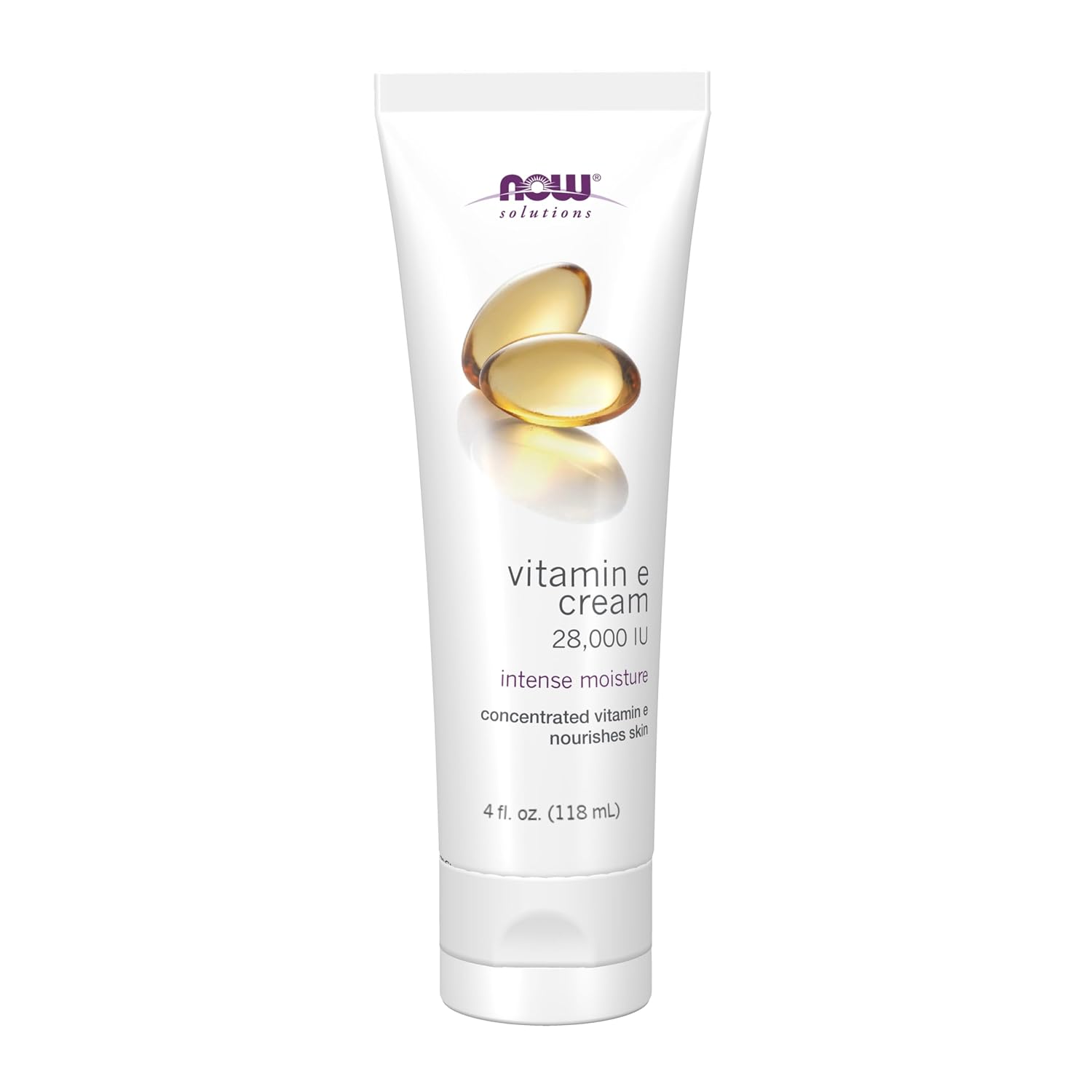 NOW Foods Solutions, Crema de Vitamina E 28.000 UI, Hidratación Intensa, 118 ml