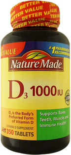 Nature Made Vitamina D3 1000 IU, 350 comprimidos