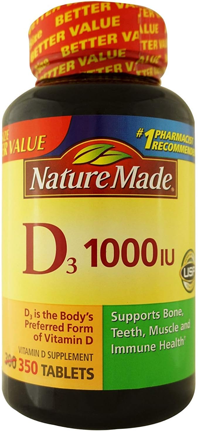 Nature Made Vitamina D3 1000 IU, 350 comprimidos