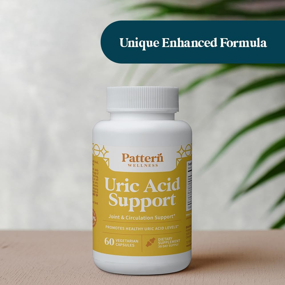 Pattern Wellness Uric Acid Support – Suplemento para el Equilibrio del Ácido Úrico – 60 Cápsulas Veganas