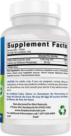 Best Naturals Ácido Fólico 1000 mcg (Vitamina B9), 240 Comprimidos