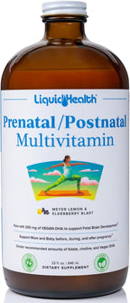 LIQUIDHEALTH Prenatal/Postnatal Multivitamínico Líquido con Folato Real - 2 Paquetes