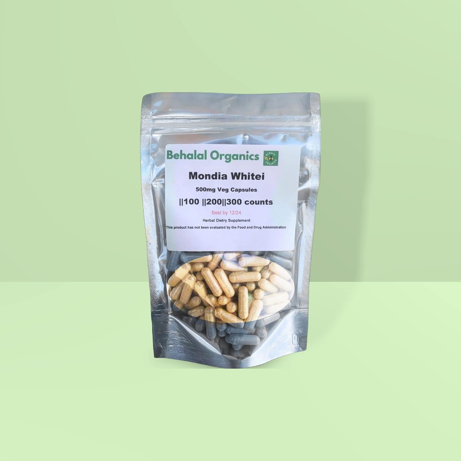 Mondia Whitei (Mulondo) Raíz en Polvo 500mg - 100 Cápsulas Vegetarianas