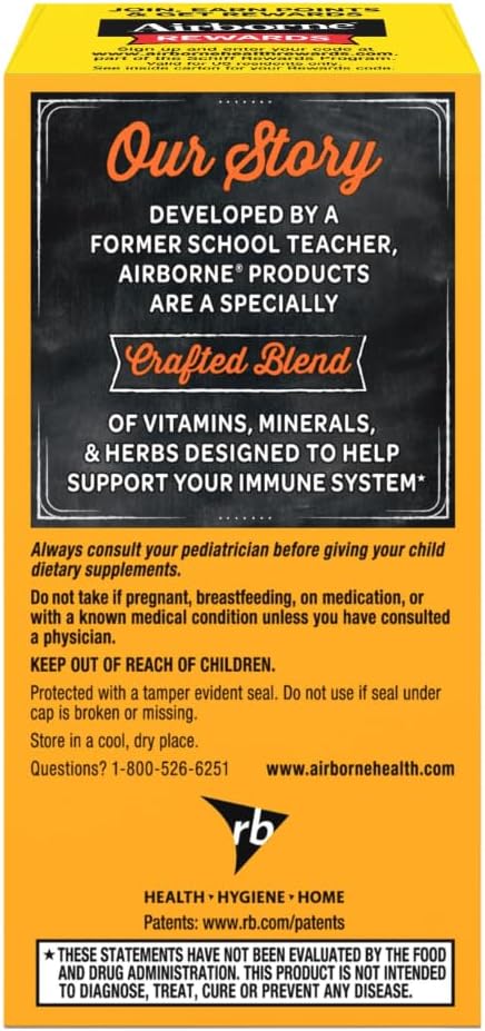 Airborne Vitamina C 1000mg (per serving) Berry Chewable - 32 Count