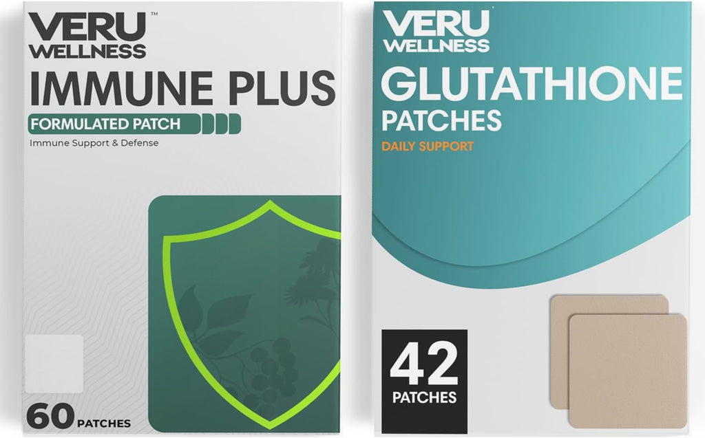 Veru Wellness Immune Complete Boost Duo Lifestyle Patches - Parches Tópicos de Bienestar, Liberación Prolongada, 120 Parches