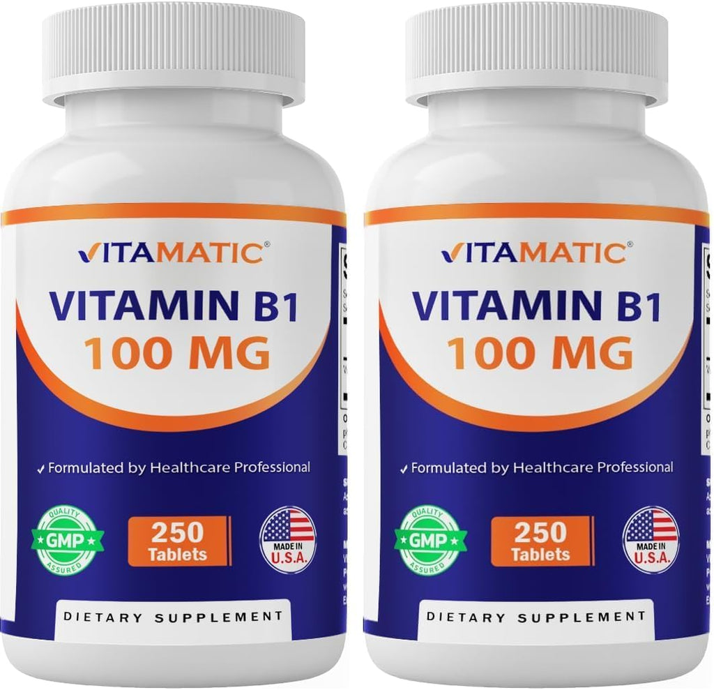 Vitamina B1 (Tiamina Mononitrato) 100 mg – 250 Comprimidos Vegetales