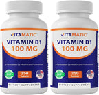 Vitamina B1 (Tiamina Mononitrato) 100 mg – 250 Comprimidos Vegetales