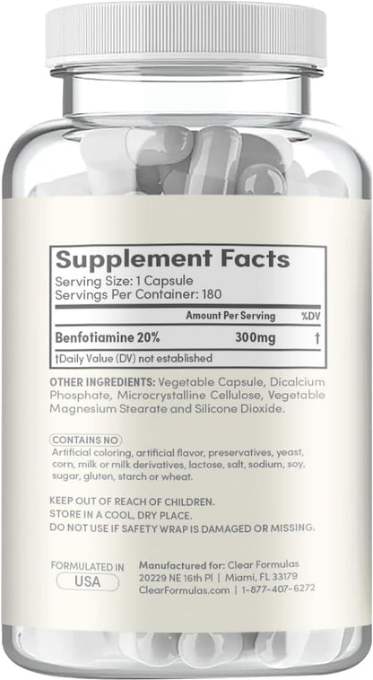Clear Formulas Benfotiamina 300mg - Alta – Mayores de 50 años: La absorción de nutrientes puede disminuir con la – Image 3