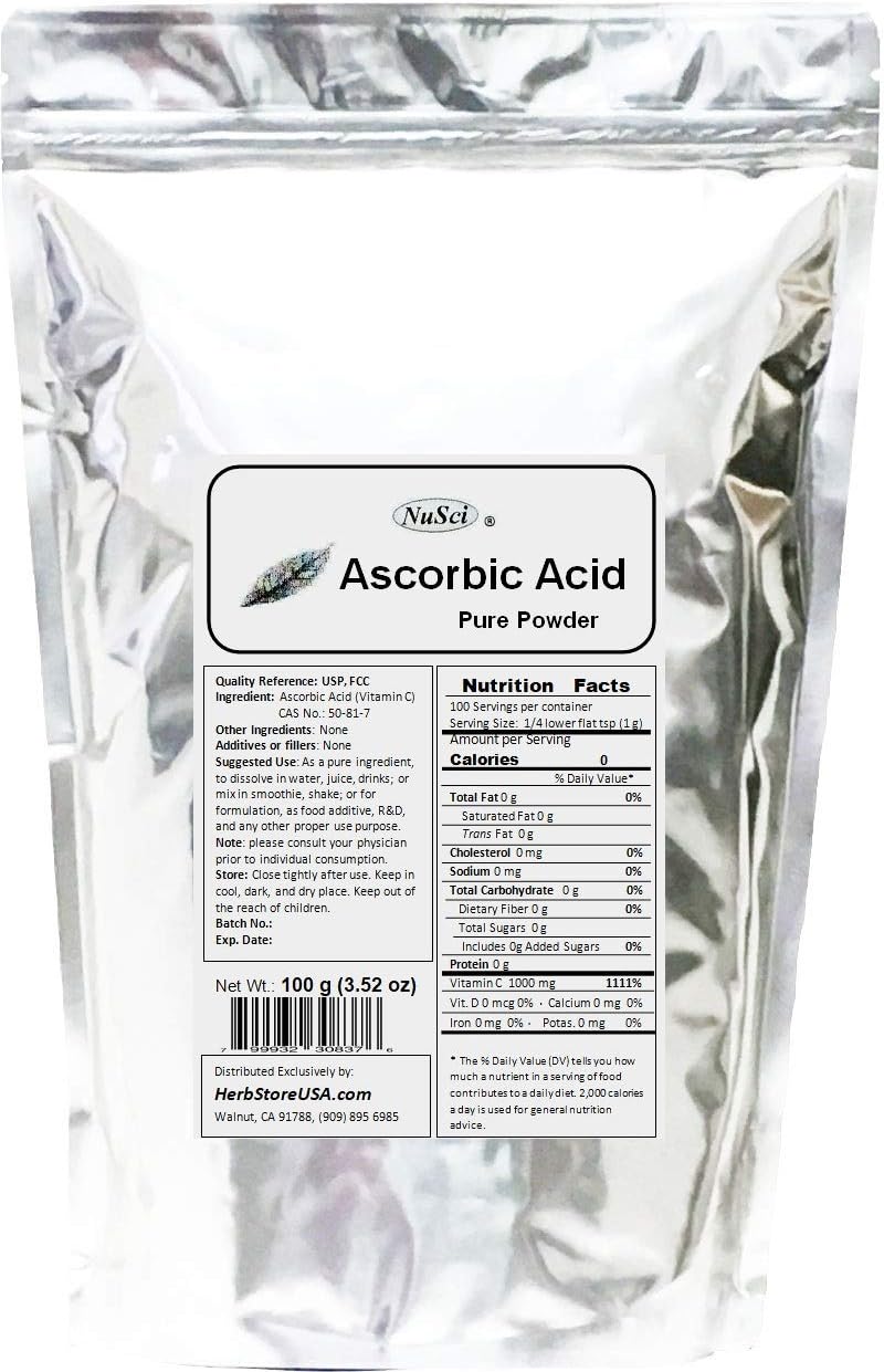 Ascorbic Acid Vitamin C Pure Powder (2270 g) - NuSci