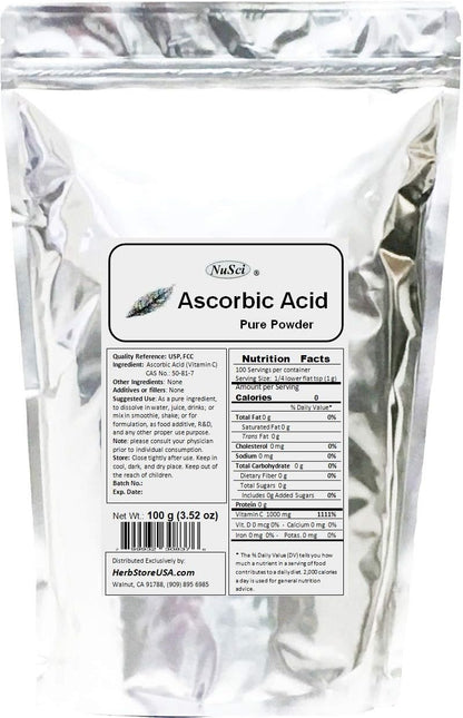 Ácido Ascórbico Vitamina C en Polvo Puro (2270 g) - NuSci – Image 5