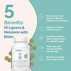 PranaPets Lignans & Melatonin con Biotina para Perros hasta 11 kg
