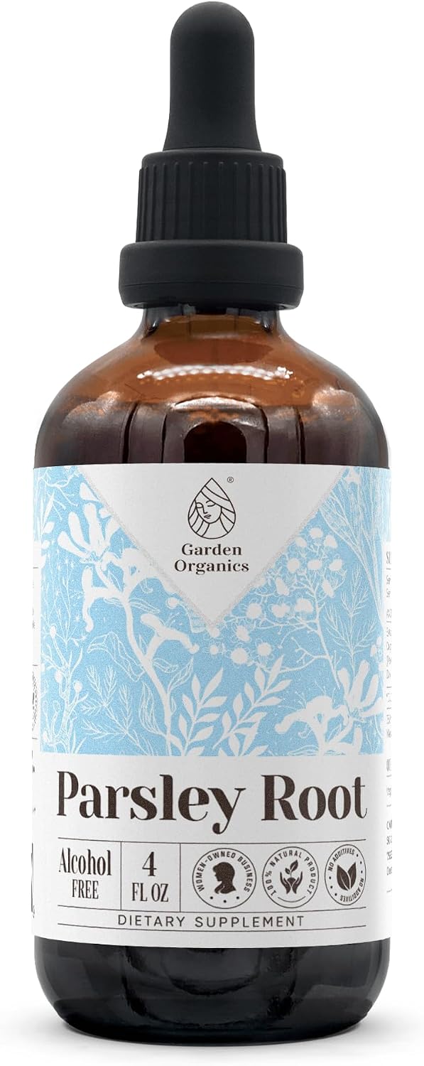 Tintura de Raíz de Perejil Natural Sin Alcohol – Extracto Líquido 118 ml