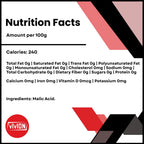 Ácido Málico en Polvo Grado Alimenticio - Granel 25 kg (55 lb) Agente de Sabor e Ingrediente para Suplementos DL Gran FCC