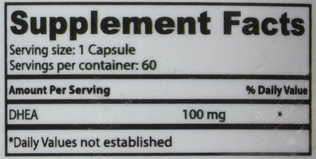 Superior Labs DHEA 100 mg - 60 Cápsulas Vegetales - Sin OGM