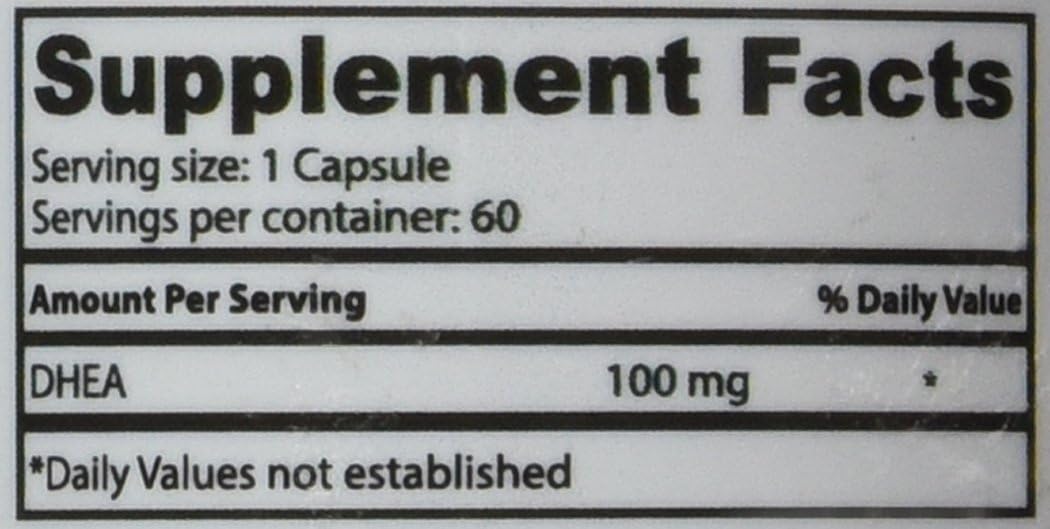 Superior Labs DHEA 100 mg - 60 Cápsulas Vegetales - Sin OGM
