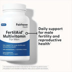 Fairhaven Health FertilAid para hombres y Countboost Combo | Suplemento de fertilidad masculina prenatal | Apoyo a la cantidad y motilidad pre-concepción para él | Incluye L-carnitina, zinc, folato