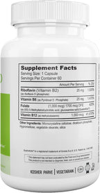 Nutri Supreme, Folato con B6 y B12, Ayuda a Mantener Niveles Normales de Homocisteína y Salud Cardiovascular, 60 Comprimidos, Certificado Kosher