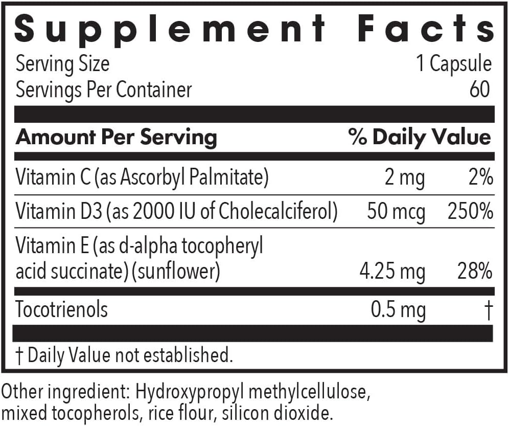 ARG Super D3 - Vitamina D3 con Vitaminas C y E - 60 Cápsulas