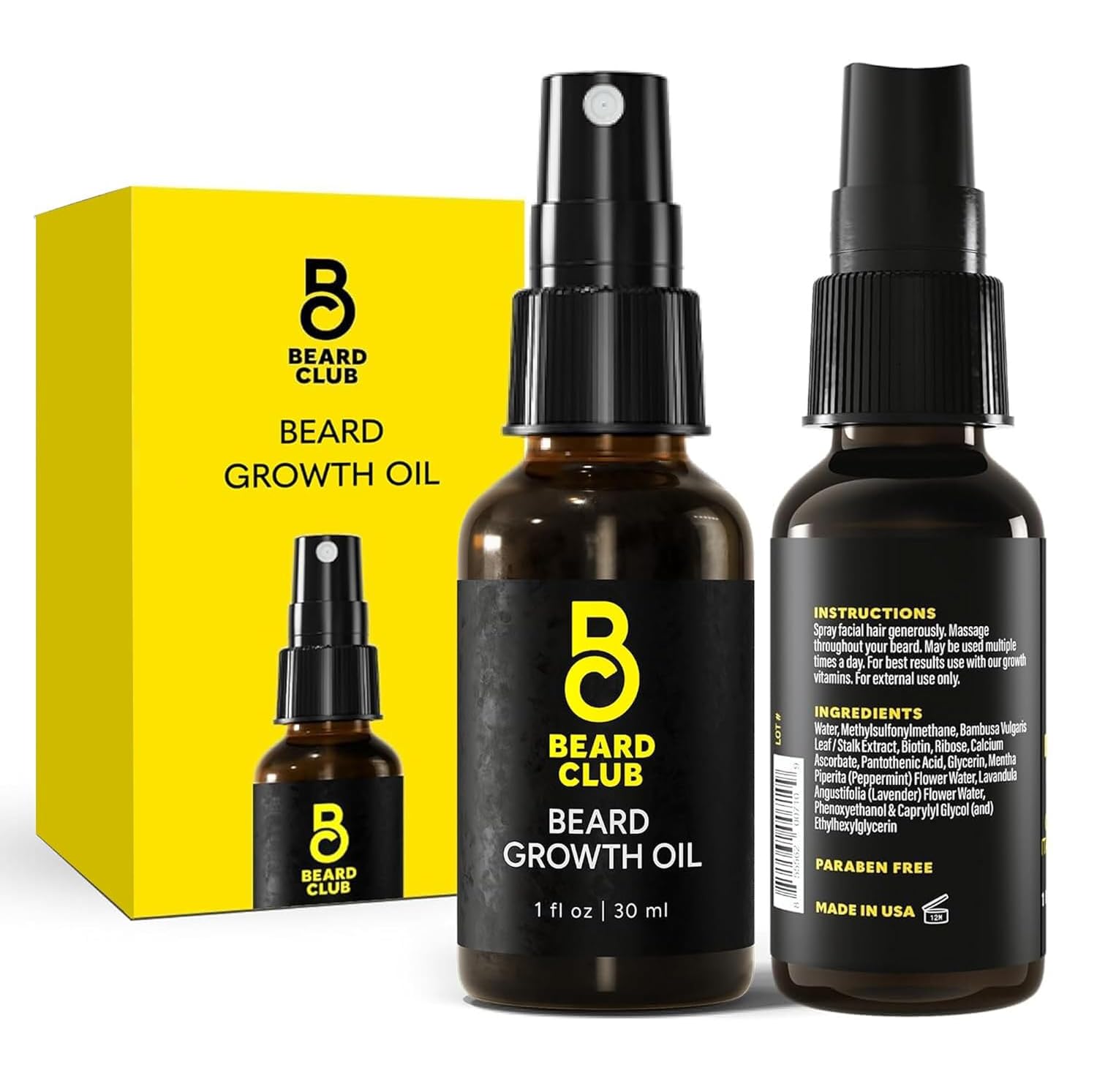 The Beard Club Gominolas de Biotina para el Crecimiento de la Barba - Suplemento Capilar para Hombres con Vitaminas B12, E y C - Sabor Fresa