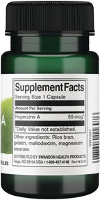 Swanson Maximum-Strength Huperzina A 200 mcg 30 Cápsulas (Paquete de 2)