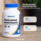 Nutricost Multivitamínico Metilado 120 Cápsulas, 60 Dosis - 23 Vitaminas y Minerales por Dosis