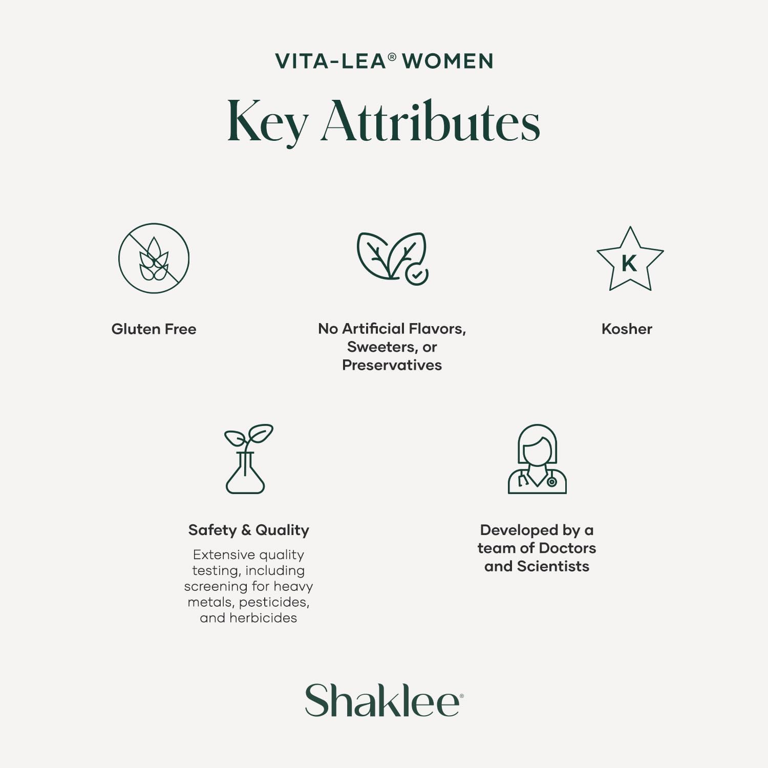 Shaklee Vita-Lea Women Multivitamínico y Multimineral de Alta Potencia para Mujeres - 240 Comprimidos