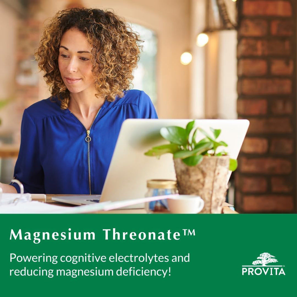 Provita Magnesio L-Treonato | Apoyo Cognitivo y Equilibrio Electrolítico Cerebral | 50 mg de Magnesio Elemental | Cápsulas Veganas
