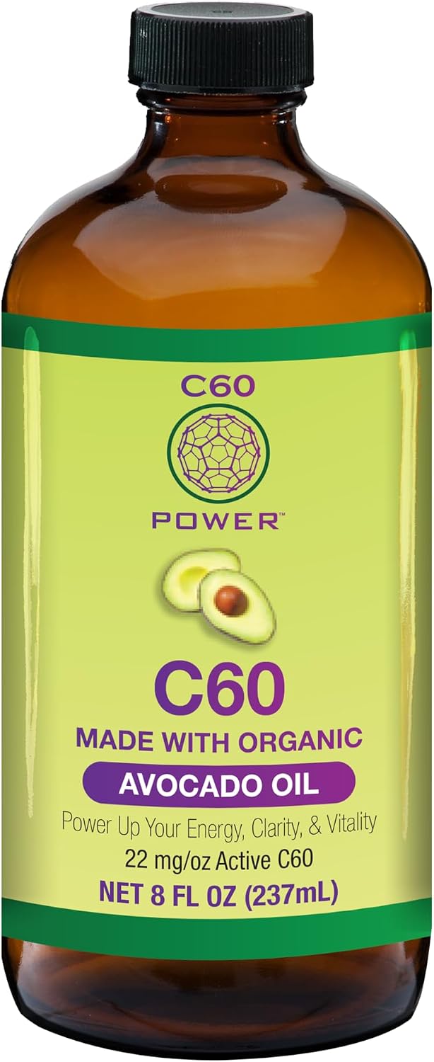 C60 Power en Aceite de Aguacate Orgánico - 2 fl oz