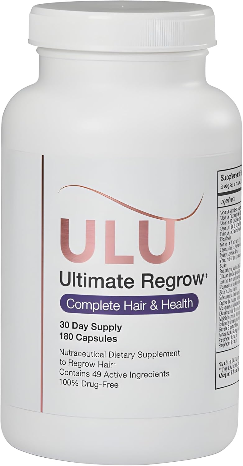 ULULIFE Ultimate Regrow Multivitamin: Healthy Hair, Skin, and Nails - 180 Capsules