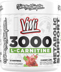 VMI Sports L-Carnitine 3000 en Polvo | 3000 mg de L-Carnitina | Sabor Cherry Lime | 30 Servicios