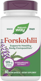 Nature's Way Forskohlii – Extracto Estandarizado con ForsLean 125 mg, 60 Cápsulas Veganas