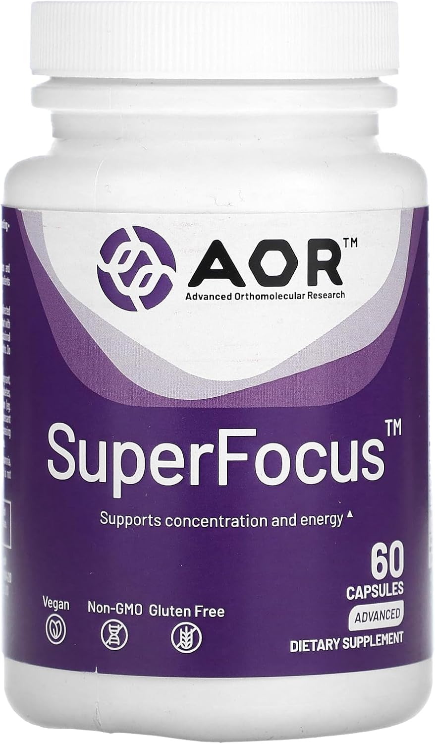 AOR SuperFocus - Complemento para Concentración y Energía Mental (60 Cápsulas)